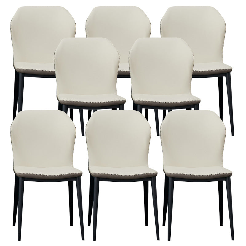 Silla de comedor contemporánea de metal acabado metálico silla lateral del ala