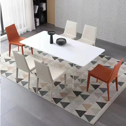 Contemporary Style Dining Chairs Armless Dining Chairs with Metal Legs for Home Clearhalo 'Dining Chairs' 'Dining Tables & Seating' 'dining_chair' 'furn' 'furn_dining_chair' 'Furniture' 'Kitchen & Dining Furniture' 6138803