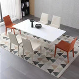 Contemporary Style Dining Chairs Armless Dining Chairs with Metal Legs for Home Clearhalo 'Dining Chairs' 'Dining Tables & Seating' 'dining_chair' 'furn' 'furn_dining_chair' 'Furniture' 'Kitchen & Dining Furniture' 6138803