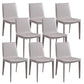Contemporary Style Dining Chairs Armless Dining Chairs with Metal Legs for Home Light Gray 8 Piece Set Clearhalo 'Dining Chairs' 'Dining Tables & Seating' 'dining_chair' 'furn' 'furn_dining_chair' 'Furniture' 'Kitchen & Dining Furniture' 6138811