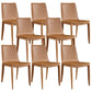 Contemporary Style Dining Chairs Armless Dining Chairs with Metal Legs for Home Orange 8 Piece Set Clearhalo 'Dining Chairs' 'Dining Tables & Seating' 'dining_chair' 'furn' 'furn_dining_chair' 'Furniture' 'Kitchen & Dining Furniture' 6138815
