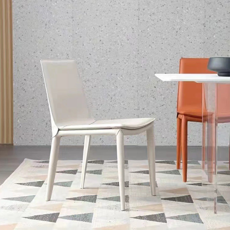 Contemporary Style Dining Chairs Armless Dining Chairs with Metal Legs for Home Clearhalo 'Dining Chairs' 'Dining Tables & Seating' 'dining_chair' 'furn' 'furn_dining_chair' 'Furniture' 'Kitchen & Dining Furniture' 6138819