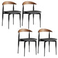 Metal Industrial Side Chair with Black Legs Metallic Finish Indoor Dining Chair