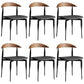 Metal Industrial Side Chair with Black Legs Metallic Finish Indoor Dining Chair