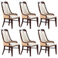 Traditional Upholstered Dining Room Chair Solid Wood Dining Accent Chair Cream Gray 6 Piece Set Clearhalo 'Dining Chairs' 'Dining Tables & Seating' 'dining_chair' 'furn' 'furn_dining_chair' 'Furniture' 'Kitchen & Dining Furniture' 6138859