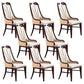Traditional Upholstered Dining Room Chair Solid Wood Dining Accent Chair Cream Gray 8 Piece Set Clearhalo 'Dining Chairs' 'Dining Tables & Seating' 'dining_chair' 'furn' 'furn_dining_chair' 'Furniture' 'Kitchen & Dining Furniture' 6138861