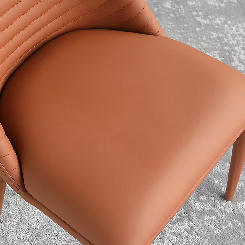 Moderne armloze eetkamerstoelen gestoffeerde lage achterzijde stoel