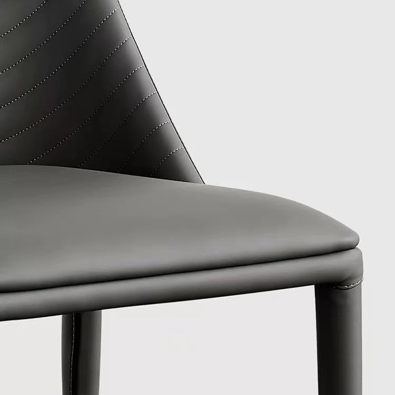 Moderne armloze eetkamerstoelen gestoffeerde lage achterzijde stoel