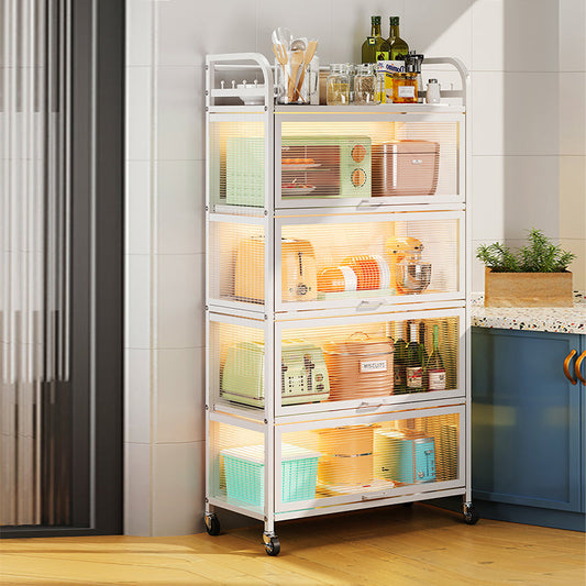 Server di pranzo bianco contemporaneo server buffet in acciaio per cucina