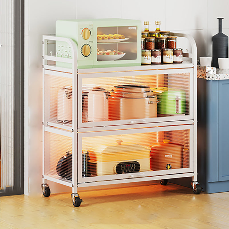 Serveur de restauration blanc contemporain serveur de buffet en acier pour la cuisine