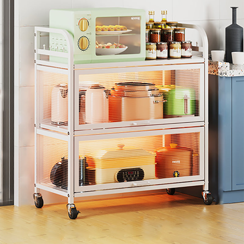 Serveur de restauration blanc contemporain serveur de buffet en acier pour la cuisine