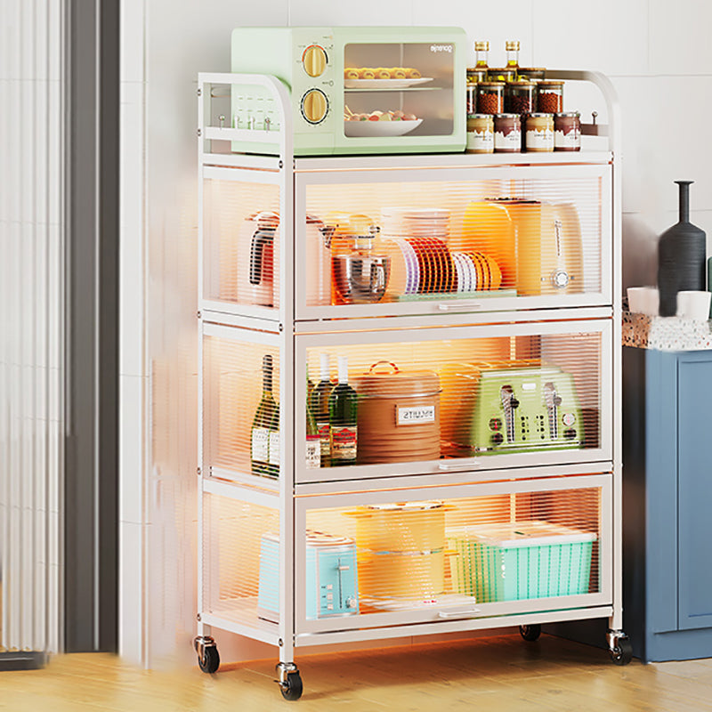 Serveur de restauration blanc contemporain serveur de buffet en acier pour la cuisine