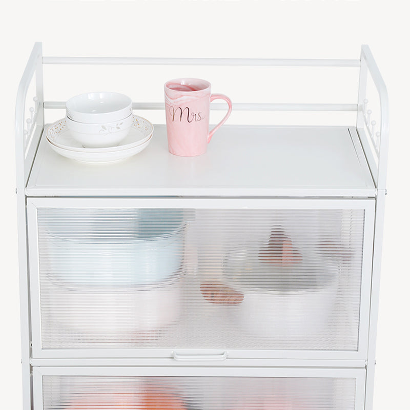 Serveur de restauration blanc contemporain serveur de buffet en acier pour la cuisine