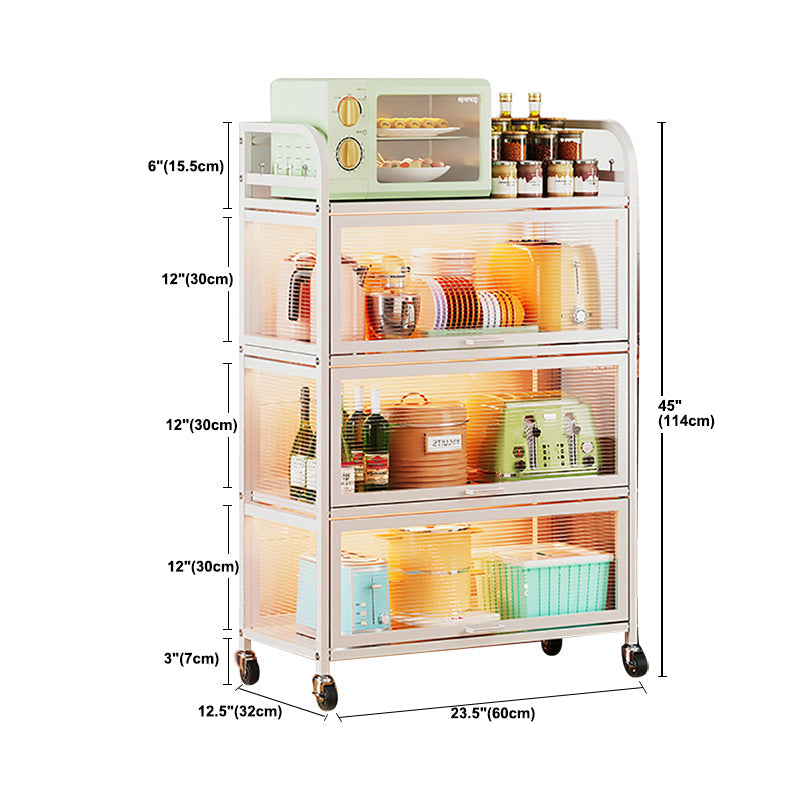 Serveur de restauration blanc contemporain serveur de buffet en acier pour la cuisine