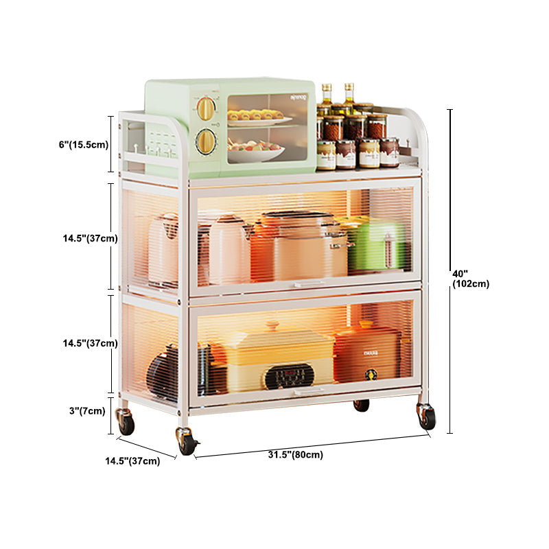 Serveur de restauration blanc contemporain serveur de buffet en acier pour la cuisine