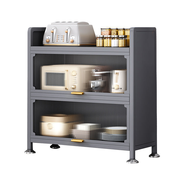 Metal Contemporary Dining Server Black Sideboard Table for Dining Room 31"L x 13"W x 31"H Clearhalo 'buffet_sideboard' 'Buffets & Sideboards' 'furn' 'furn_buffet_sideboard' 'Furniture' 'Kitchen & Dining Furniture' 6139084