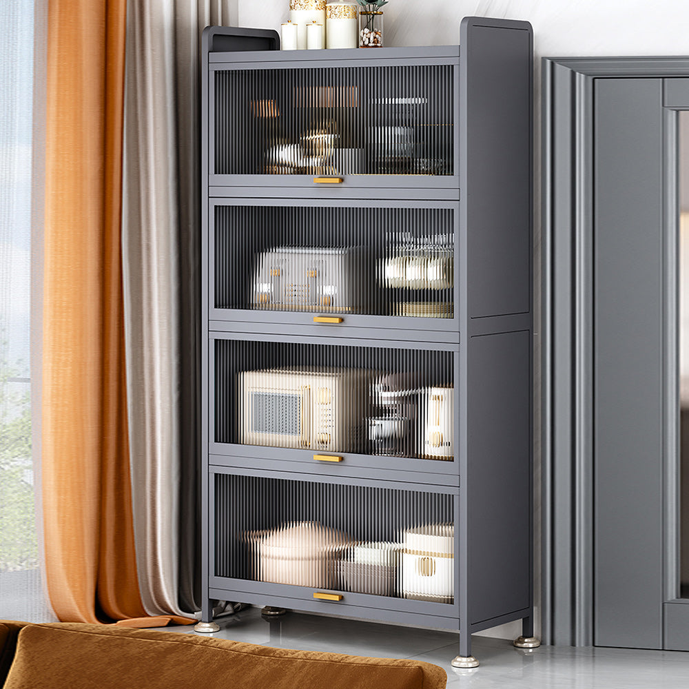 Metal Contemporary Dining Server Black Sideboard Table for Dining Room Clearhalo 'buffet_sideboard' 'Buffets & Sideboards' 'furn' 'furn_buffet_sideboard' 'Furniture' 'Kitchen & Dining Furniture' 6139085