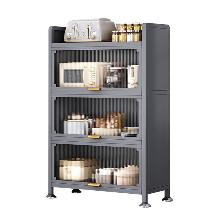 Metal Contemporary Dining Server Black Sideboard Table for Dining Room 28"L x 13"W x 44"H Clearhalo 'buffet_sideboard' 'Buffets & Sideboards' 'furn' 'furn_buffet_sideboard' 'Furniture' 'Kitchen & Dining Furniture' 6139091