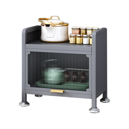 Metal Contemporary Dining Server Black Sideboard Table for Dining Room 16"L x 13"W x 19"H Clearhalo 'buffet_sideboard' 'Buffets & Sideboards' 'furn' 'furn_buffet_sideboard' 'Furniture' 'Kitchen & Dining Furniture' 6139100