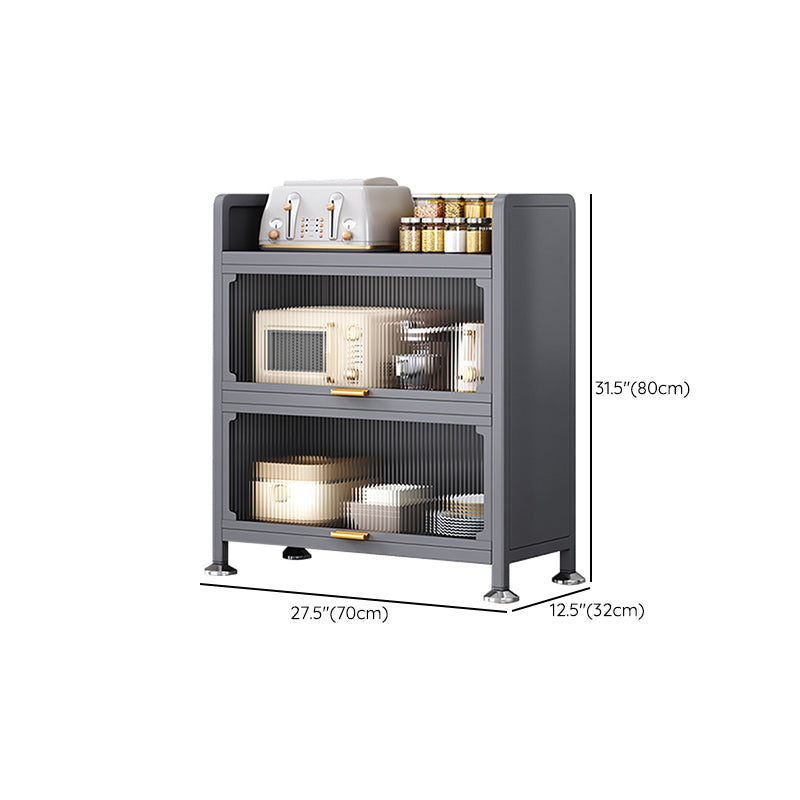 Metal Contemporary Dining Server Black Sideboard Table for Dining Room Clearhalo 'buffet_sideboard' 'Buffets & Sideboards' 'furn' 'furn_buffet_sideboard' 'Furniture' 'Kitchen & Dining Furniture' 6139105