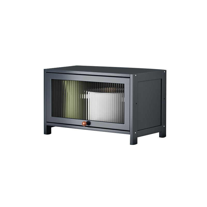 Contemporary Black Buffet Server Bamboo Dining Server for Kitchen 23.6"L x 12.6"W x 15.7"H Clearhalo 'buffet_sideboard' 'Buffets & Sideboards' 'furn' 'furn_buffet_sideboard' 'Furniture' 'Kitchen & Dining Furniture' 6139112