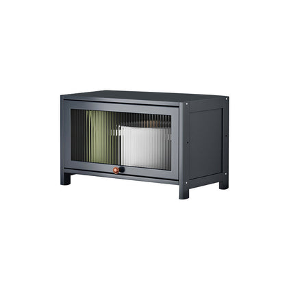 Contemporary Black Buffet Server Bamboo Dining Server for Kitchen 23.6"L x 12.6"W x 15.7"H Clearhalo 'buffet_sideboard' 'Buffets & Sideboards' 'furn' 'furn_buffet_sideboard' 'Furniture' 'Kitchen & Dining Furniture' 6139112