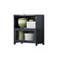Contemporary Black Buffet Server Bamboo Dining Server for Kitchen 23.6"L x 12.6"W x 28.7"H Clearhalo 'buffet_sideboard' 'Buffets & Sideboards' 'furn' 'furn_buffet_sideboard' 'Furniture' 'Kitchen & Dining Furniture' 6139118