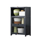 Contemporary Black Buffet Server Bamboo Dining Server for Kitchen 23.6"L x 12.6"W x 41.7"H Clearhalo 'buffet_sideboard' 'Buffets & Sideboards' 'furn' 'furn_buffet_sideboard' 'Furniture' 'Kitchen & Dining Furniture' 6139124