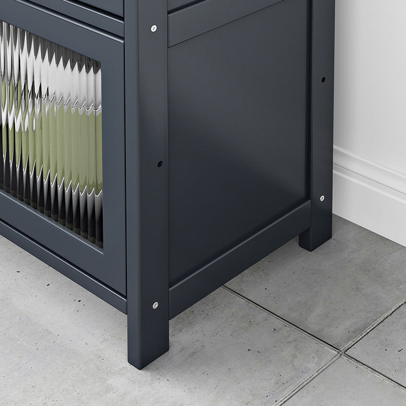 Contemporary Black Buffet Server Bamboo Dining Server for Kitchen Clearhalo 'buffet_sideboard' 'Buffets & Sideboards' 'furn' 'furn_buffet_sideboard' 'Furniture' 'Kitchen & Dining Furniture' 6139125