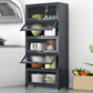 Contemporary Black Buffet Server Bamboo Dining Server for Kitchen Clearhalo 'buffet_sideboard' 'Buffets & Sideboards' 'furn' 'furn_buffet_sideboard' 'Furniture' 'Kitchen & Dining Furniture' 6139131