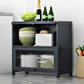 Contemporary Black Buffet Server Bamboo Dining Server for Kitchen Clearhalo 'buffet_sideboard' 'Buffets & Sideboards' 'furn' 'furn_buffet_sideboard' 'Furniture' 'Kitchen & Dining Furniture' 6139133
