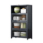 Contemporary Black Buffet Server Bamboo Dining Server for Kitchen 31.5"L x 12.6"W x 55.1"H Clearhalo 'buffet_sideboard' 'Buffets & Sideboards' 'furn' 'furn_buffet_sideboard' 'Furniture' 'Kitchen & Dining Furniture' 6139134
