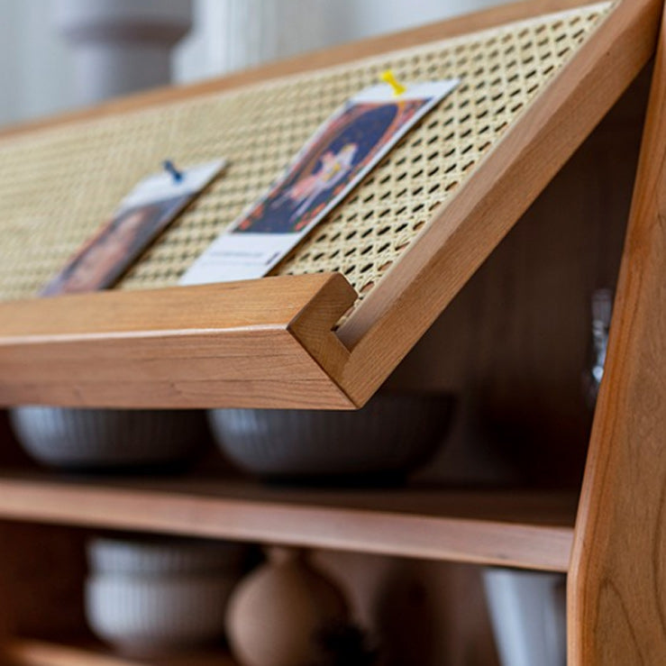 Servidor de buffet contemporáneo de comedor de madera sólida con cajones