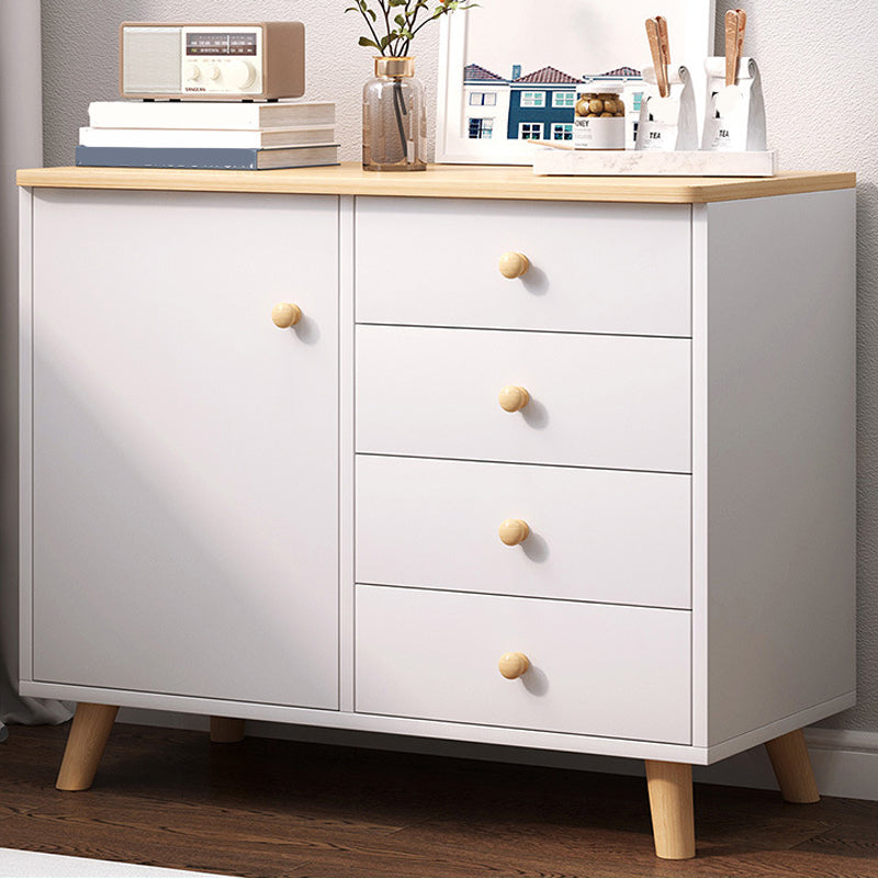Modern Buffet Server Engineered Wood Dining Server for Kitchen 31"L x 13"W x 29"H White Clearhalo 'buffet_sideboard' 'Buffets & Sideboards' 'furn' 'furn_buffet_sideboard' 'Furniture' 'Kitchen & Dining Furniture' 6139224