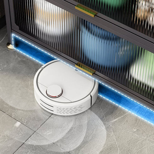 Server di pranzo in metallo contemporaneo server buffet nero per sala da pranzo