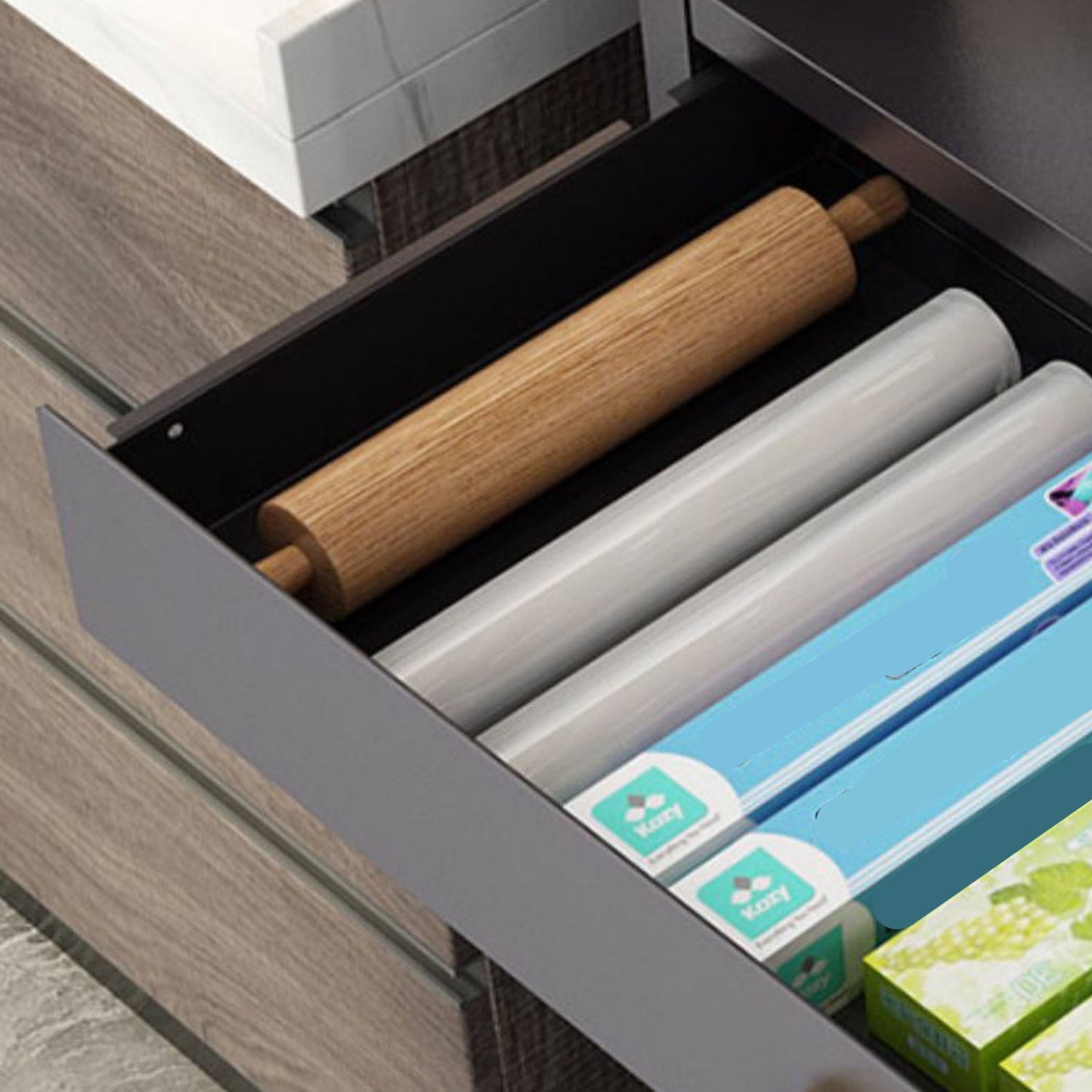 Server di pranzo in metallo contemporaneo server buffet nero per sala da pranzo