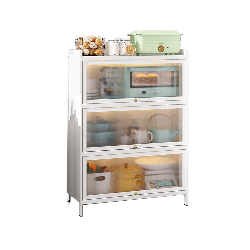 White Metal Buffet Server Modern Dining Server for Dining Room Clearhalo 'buffet_sideboard' 'Buffets & Sideboards' 'furn' 'furn_buffet_sideboard' 'Furniture' 'Kitchen & Dining Furniture' 6139271