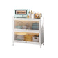 White Metal Buffet Server Modern Dining Server for Dining Room 31"L x 13"W x 31"H Clearhalo 'buffet_sideboard' 'Buffets & Sideboards' 'furn' 'furn_buffet_sideboard' 'Furniture' 'Kitchen & Dining Furniture' 6139281