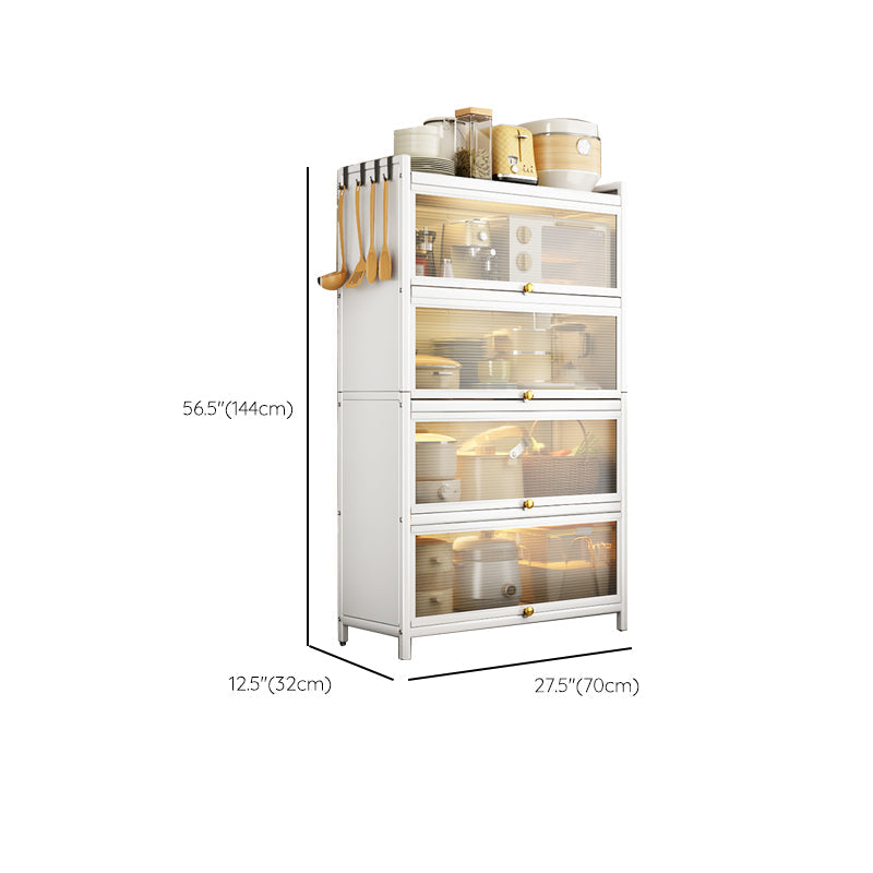 White Metal Buffet Server Modern Dining Server for Dining Room Clearhalo 'buffet_sideboard' 'Buffets & Sideboards' 'furn' 'furn_buffet_sideboard' 'Furniture' 'Kitchen & Dining Furniture' 6139300