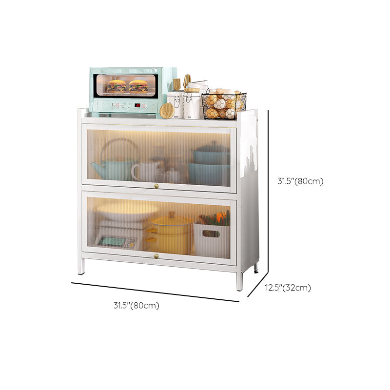 White Metal Buffet Server Modern Dining Server for Dining Room Clearhalo 'buffet_sideboard' 'Buffets & Sideboards' 'furn' 'furn_buffet_sideboard' 'Furniture' 'Kitchen & Dining Furniture' 6139301