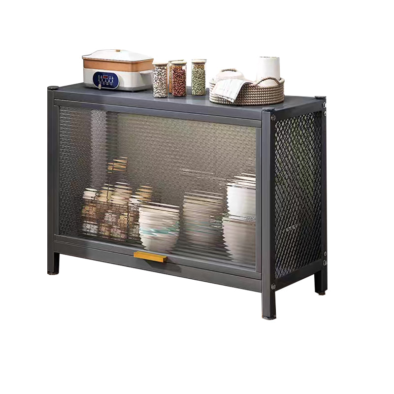 Serveur de restauration en métal et en plastique serveur de buffet noir contemporain