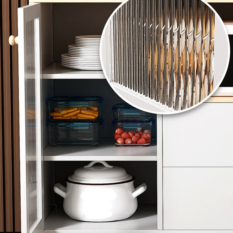 Serveur buffet en bois d'ingénierie avec tiroirs serveur de restauration contemporain