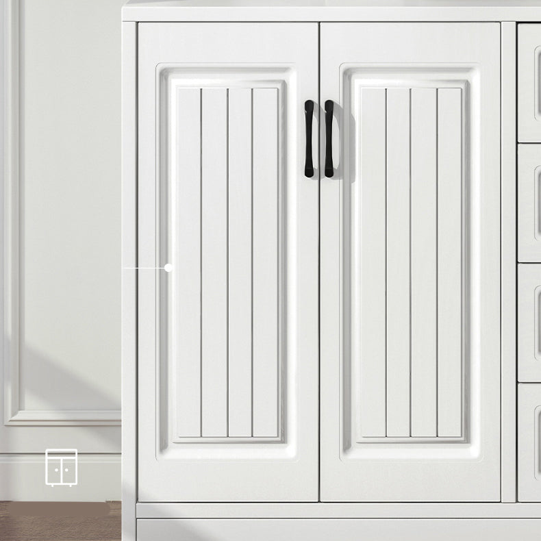 Serveur de restauration en bois blanc d'ingénierie serveur de buffet moderne avec tiroirs