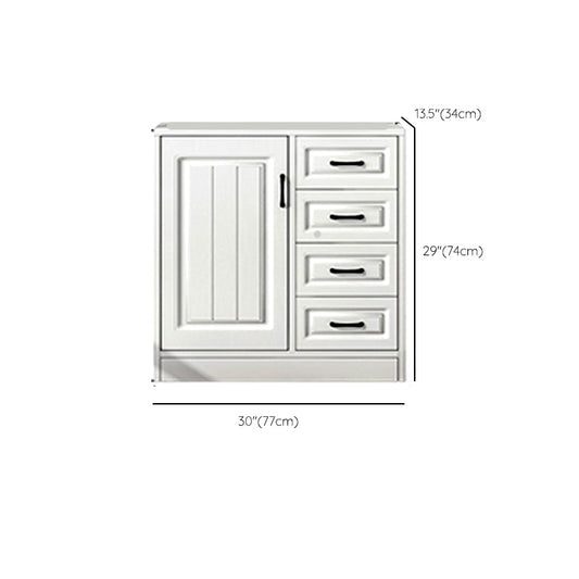 Server di pranzo in legno ingegnerizzato bianco server moderno con cassetti