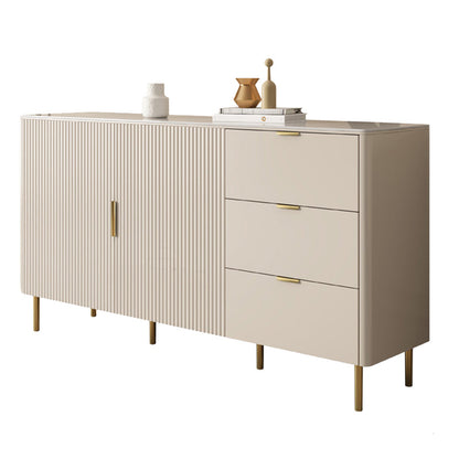 Mesa del aparador beige con cajones de comedor glamoroso para comedor