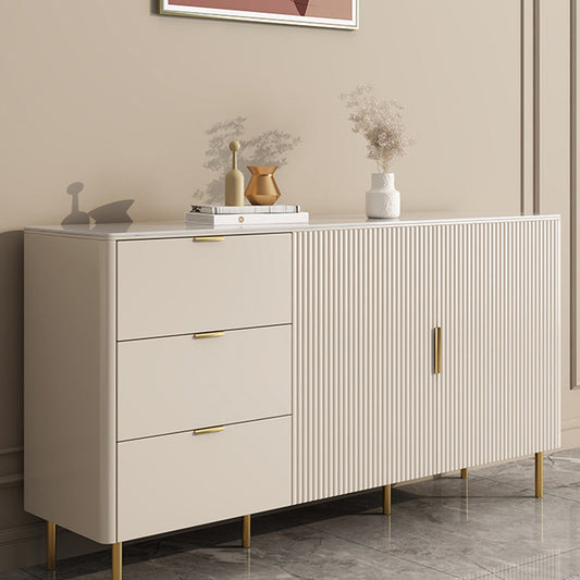 Tavolo da sideboard beige con cassetti glam pranzo server per sala da pranzo