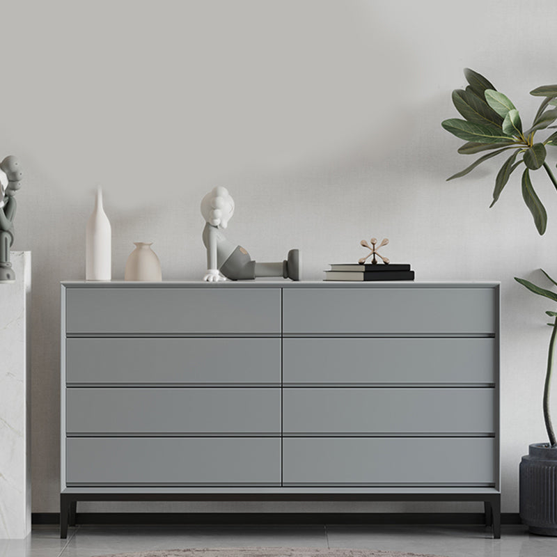 Tableau de buffet en bois et en pierre d'ingénierie moderne avec tiroirs