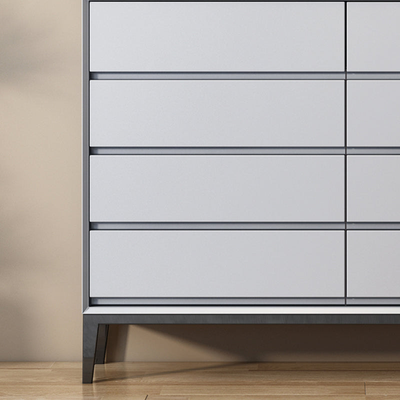 Tableau de buffet en bois et en pierre d'ingénierie moderne avec tiroirs