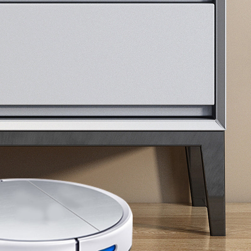 Tableau de buffet en bois et en pierre d'ingénierie moderne avec tiroirs