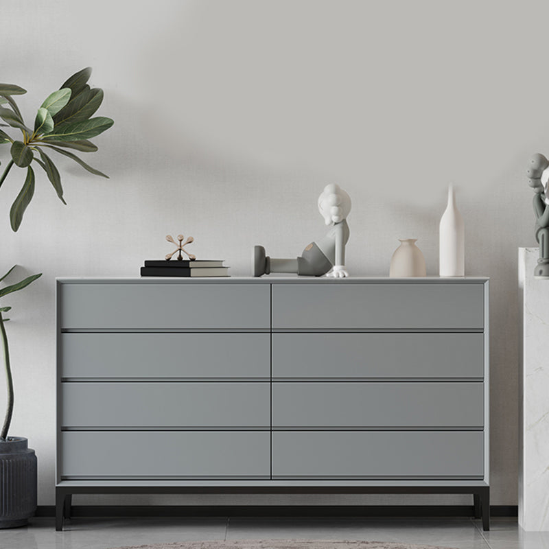 Tableau de buffet en bois et en pierre d'ingénierie moderne avec tiroirs